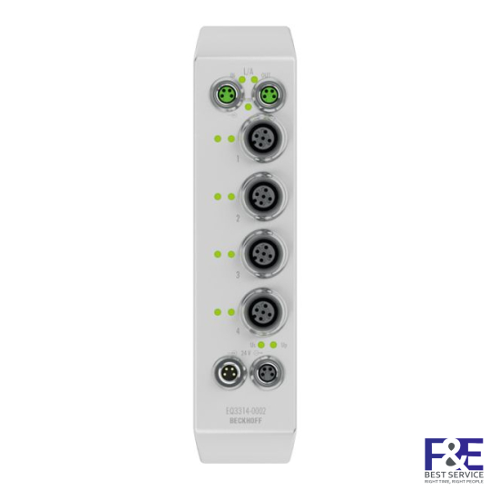 EQ3314-0002 | EtherCAT Box, 4-channel analog input, temperature, thermocouple, 16 bit, M12, stainless steel