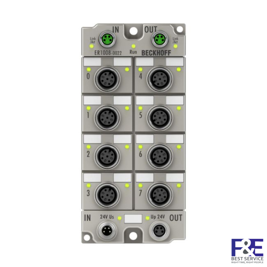 ER1008-0022 | EtherCAT Box, 8-channel digital input, 24 V DC, 3 ms, M12, zinc die-cast