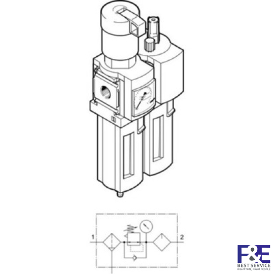 Bộ lọc kh&#237; n&#233;n Festo&#160;MSB6-1/2-FRC13-J120M1