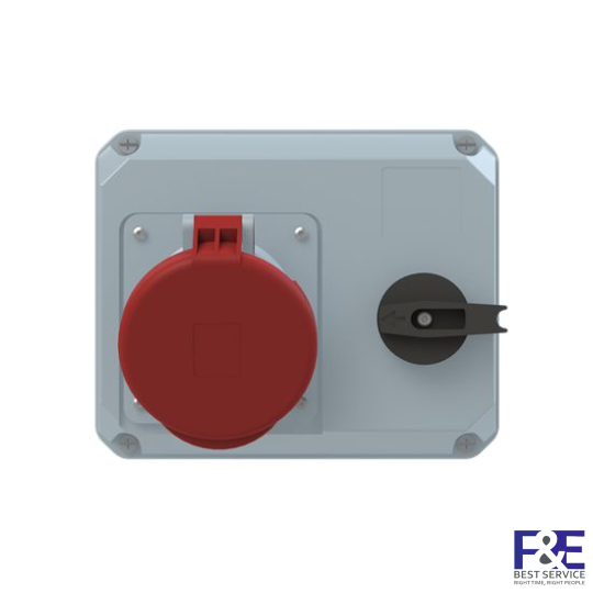 2CMA167727R1000 &#8211; Ổ cắm + khóa liên động ngang ABB 463MHS6 63A 3P+N+E 346-415V IP44