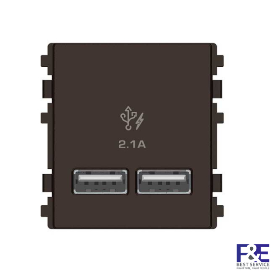 Ổ sạc USB 2.1A đôi Schneider 8432USB_BZ size M