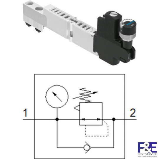 Tấm điều chỉnh áp suất Festo VMPA1-B8-R2C2-C-10