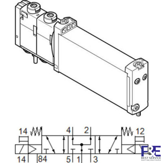 Van điện từ Festo VUVG-B14-P53U-ZT-F-1T1L