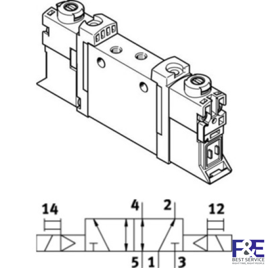 Van điện từ Festo VUVG-L10A-B52-T-M3-1P3