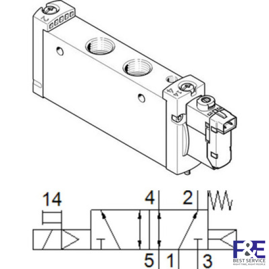 Van điện từ&#160;Festo&#160;-VUVG-L18-M52-RT-G14-1H2L-W1