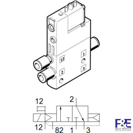 Van điện từ Festo CPE14-M1BH-3GLS-QS-8