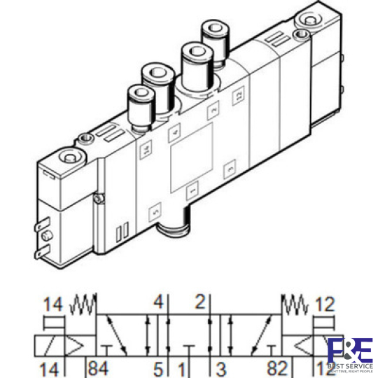Van điện từ Festo CPE14-M1BH-5 / 3ES-QS-6