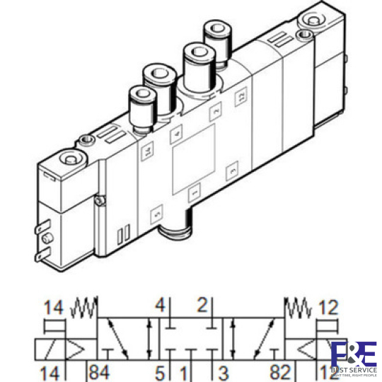 Van điện từ Festo CPE14-M1BH-5 / 3GS-QS-6