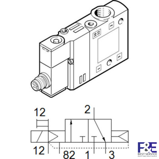 Van điện từ Festo  CPE14-M1CH-3GLS-1/8