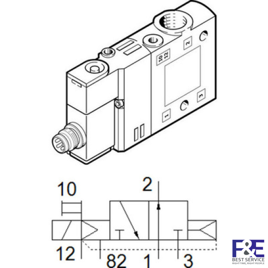 Van điện từ Festo CPE14-M1BH-3GLS-1/8
