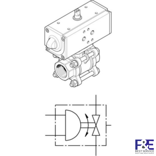 van kh&#237; n&#233;n festo VZBA-1/2-GG-63-T-22-F0304-V4V4T-PP15-R-90-C
