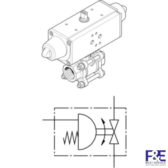 van kh&#237; n&#233;n festo VZBA-2-GG-63-T-22-F0507-V4V4T-PS90-R-90-4-C