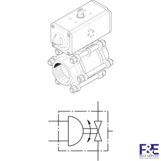 van kh&#237; n&#233;n festo VZBA-3-GG-63-T-22-F0710-V4V4T-PP180-R-90-C