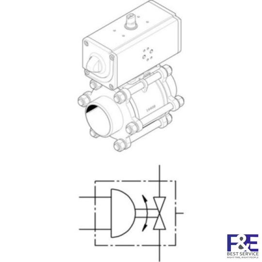 van kh&#237; n&#233;n festo VZBA-3-WW-63-T-22-F0710-V4V4T-PP180-R-90-C
