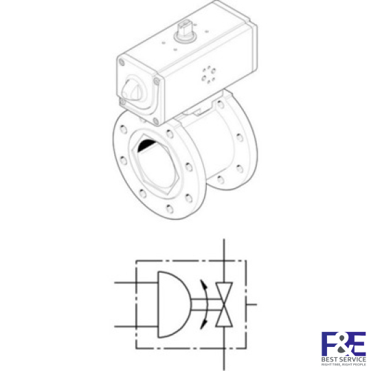 van kh&#237; n&#233;n festo VZBC-80-FF-16-22-F07-V4V4T-PP180-R-90-C