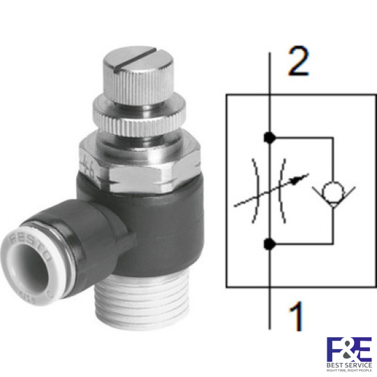 Van ti&#234;́t lưu Festo GRLA-1/8-QB-5/16-U