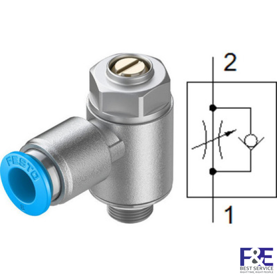 Van ti&#234;́t lưu Festo GRLA-1/8-QS-8-MF-D