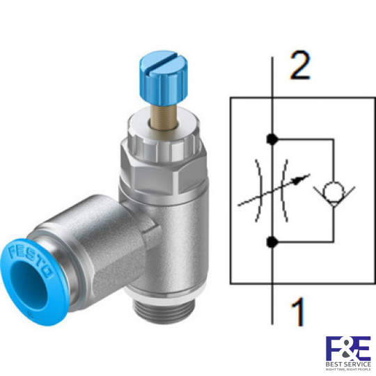 Van ti&#234;́t lưu Festo GRLA-1/8-QS-8-RS-D