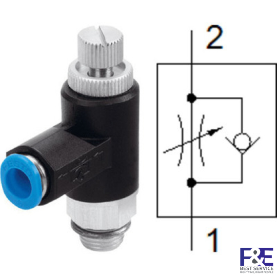 Van ti&#234;́t lưu Festo GRLA-3/8-QS-8-RS-B
