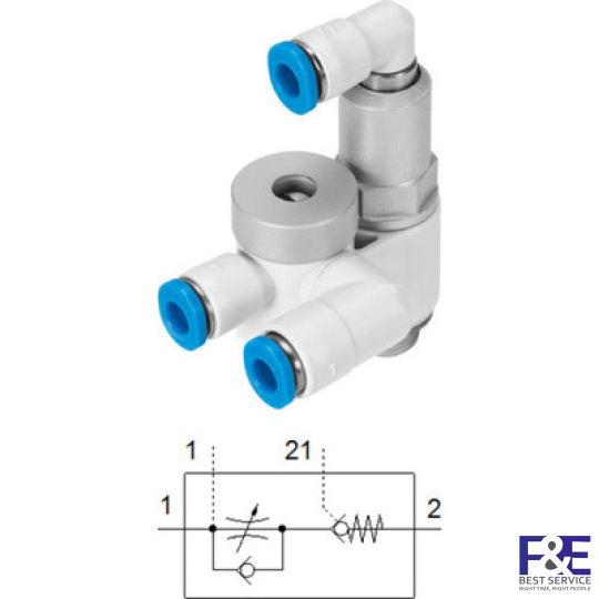 Van ti&#234;́t lưu Festo GRXA-HG-1/4-QS-8