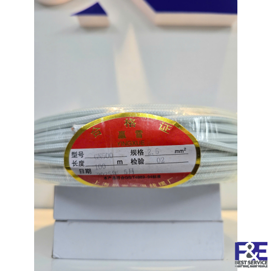 Dây điện bọc Amiang chịu nhiệt 500 độ C 2.5mm